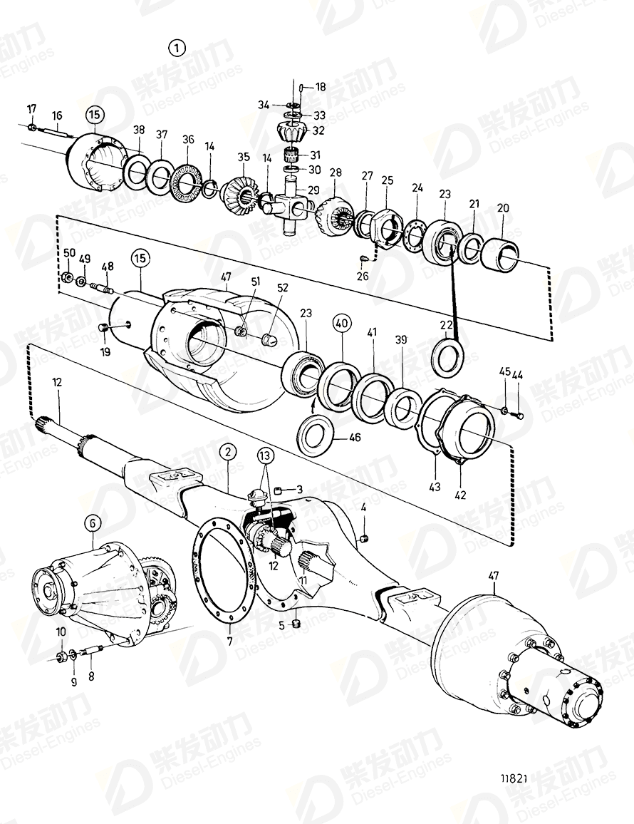 volvo penta Wheel stud 192121 Drawing